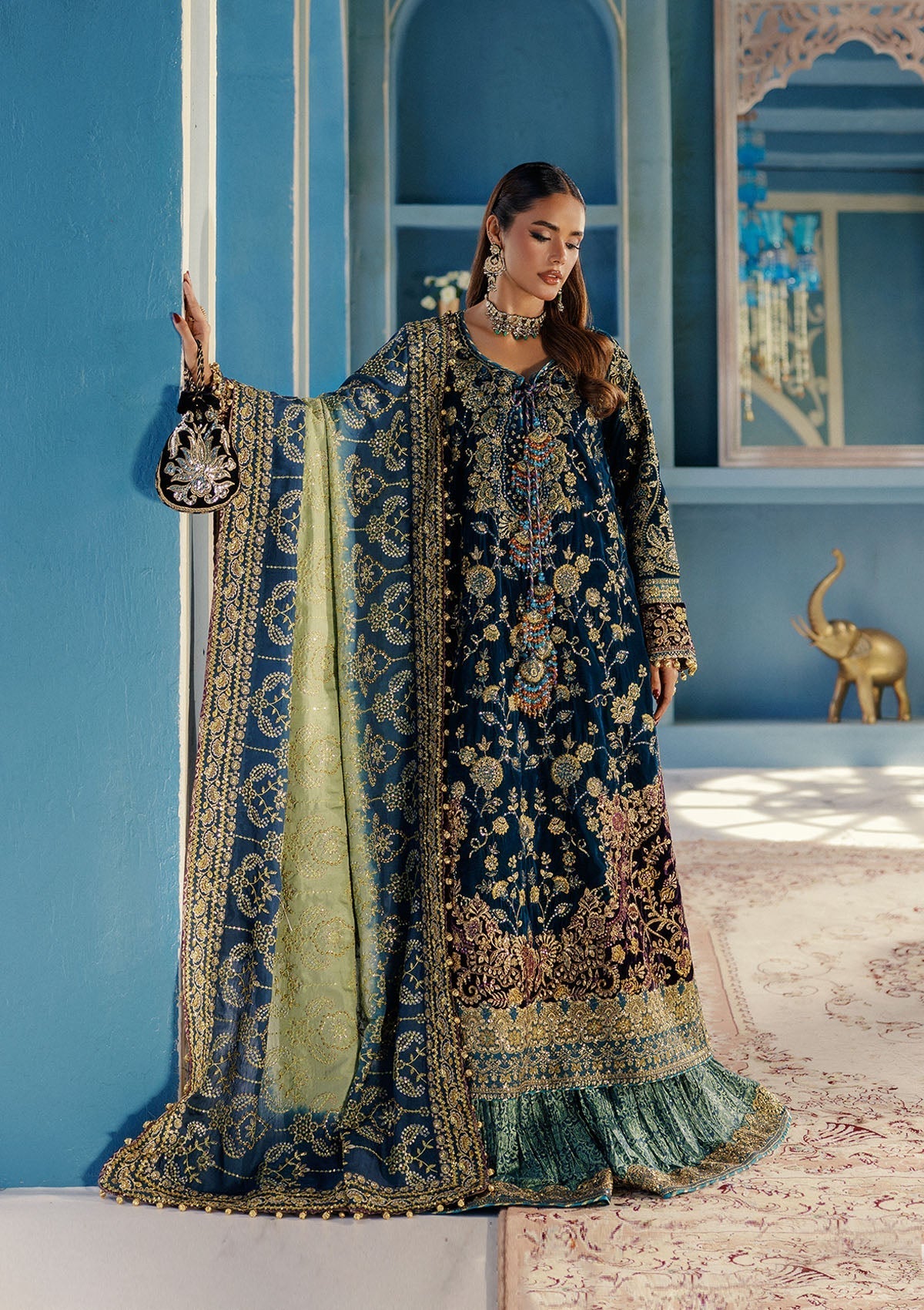 Aik Atelier | Udaipur Velvet 25 | LOOK 08 - Official Aik Atelier stockist in UK - Sakeena London