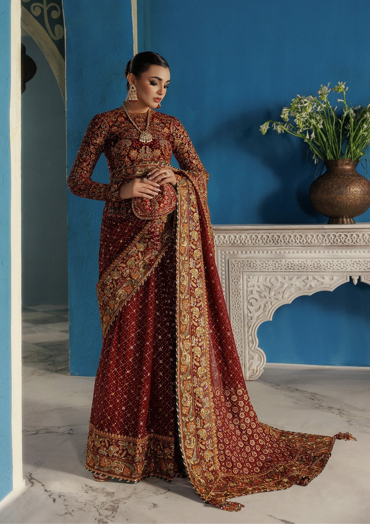 Aik Atelier | Udaipur Velvet 25 | LOOK 09 - Official Aik Atelier stockist in UK - Sakeena London