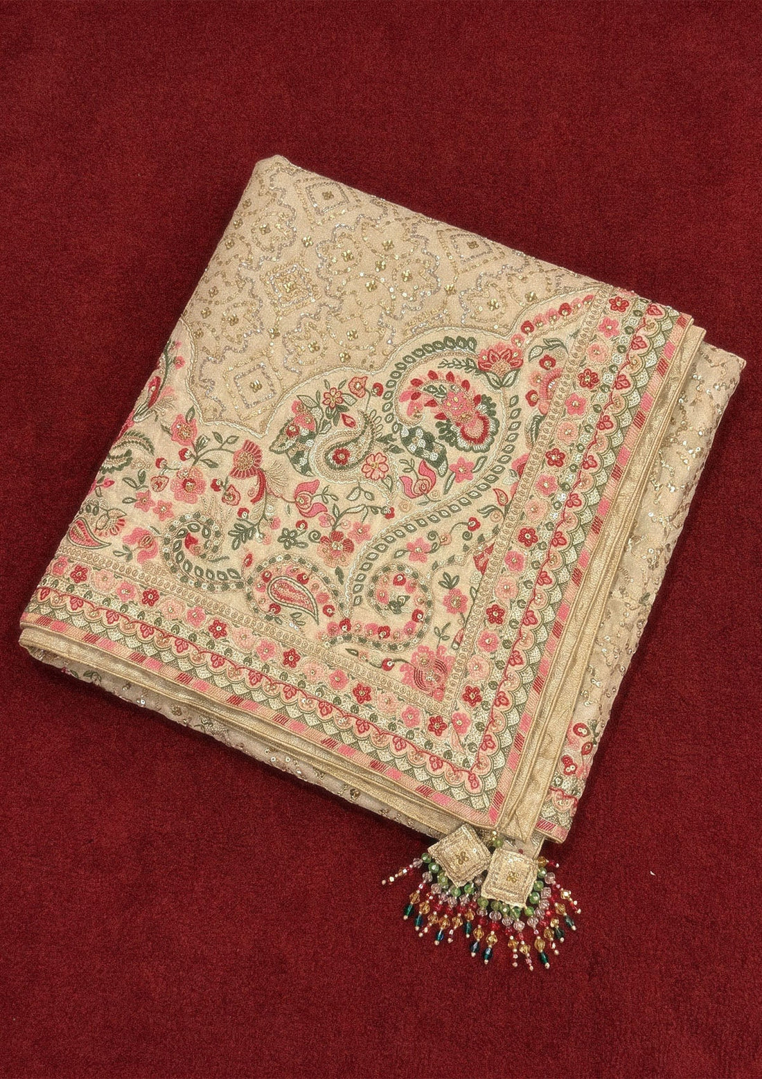 Aik Atelier | Shawl | Gold Kataan Silk WDB26