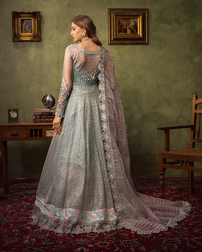 Ain | Aroosh Luxury Formals 24 | AR-89 CHASHM (Aqua Blue) - Official Ain stockist in UK - Sakeena London