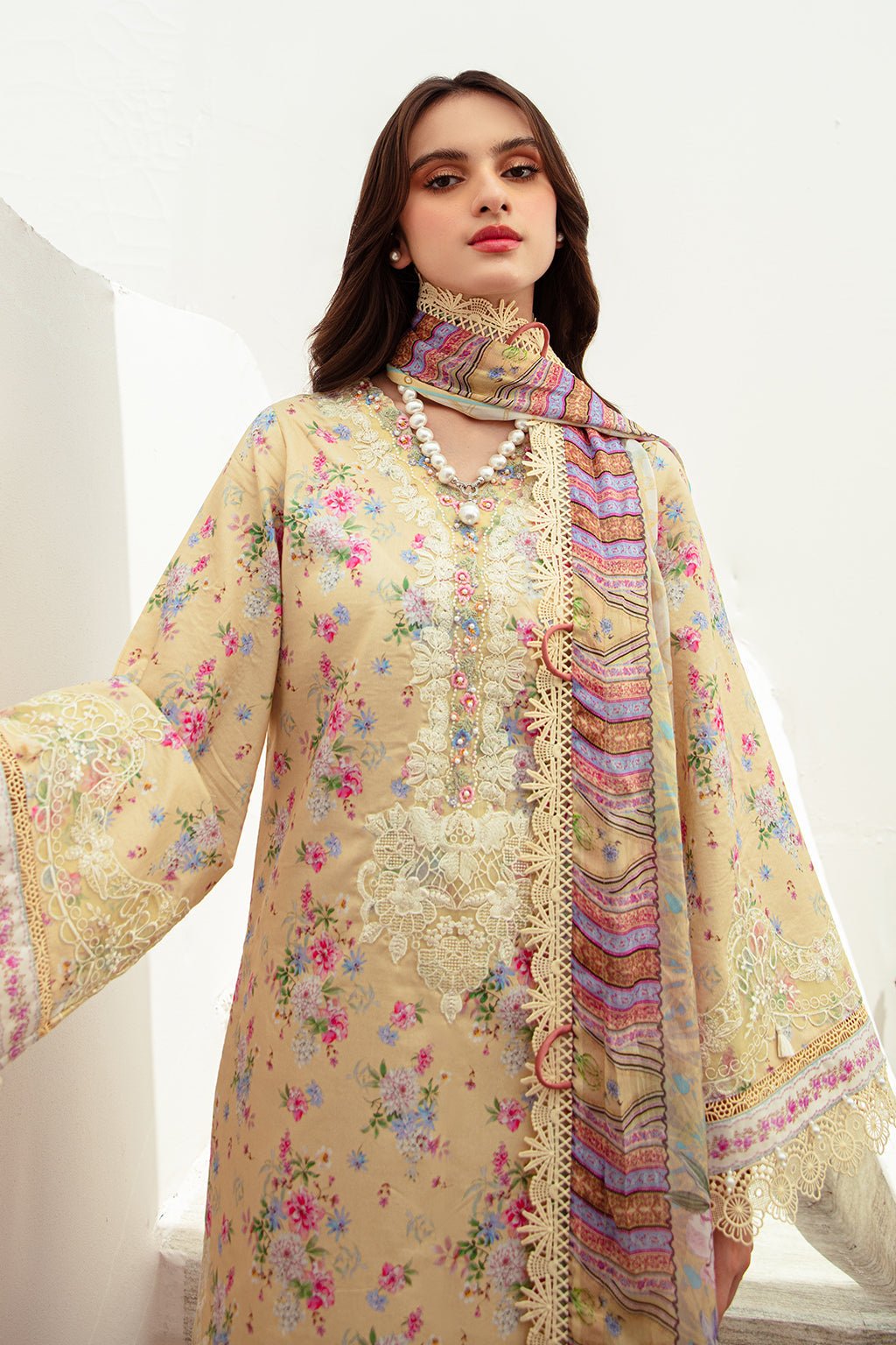 AJR Couture | Alif Affordable Lawn 24 | SUNNY DELIGHT - Official AJR Couture stockist in UK - Sakeena London
