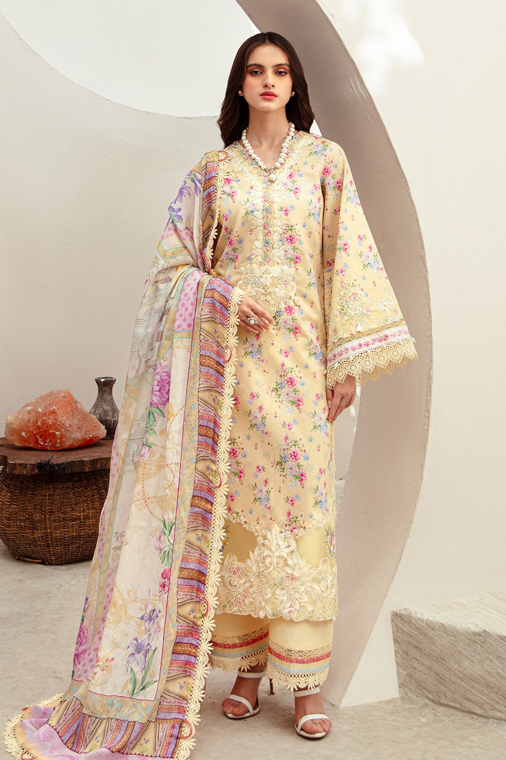 AJR Couture | Alif Affordable Lawn 24 | SUNNY DELIGHT - Official AJR Couture stockist in UK - Sakeena London