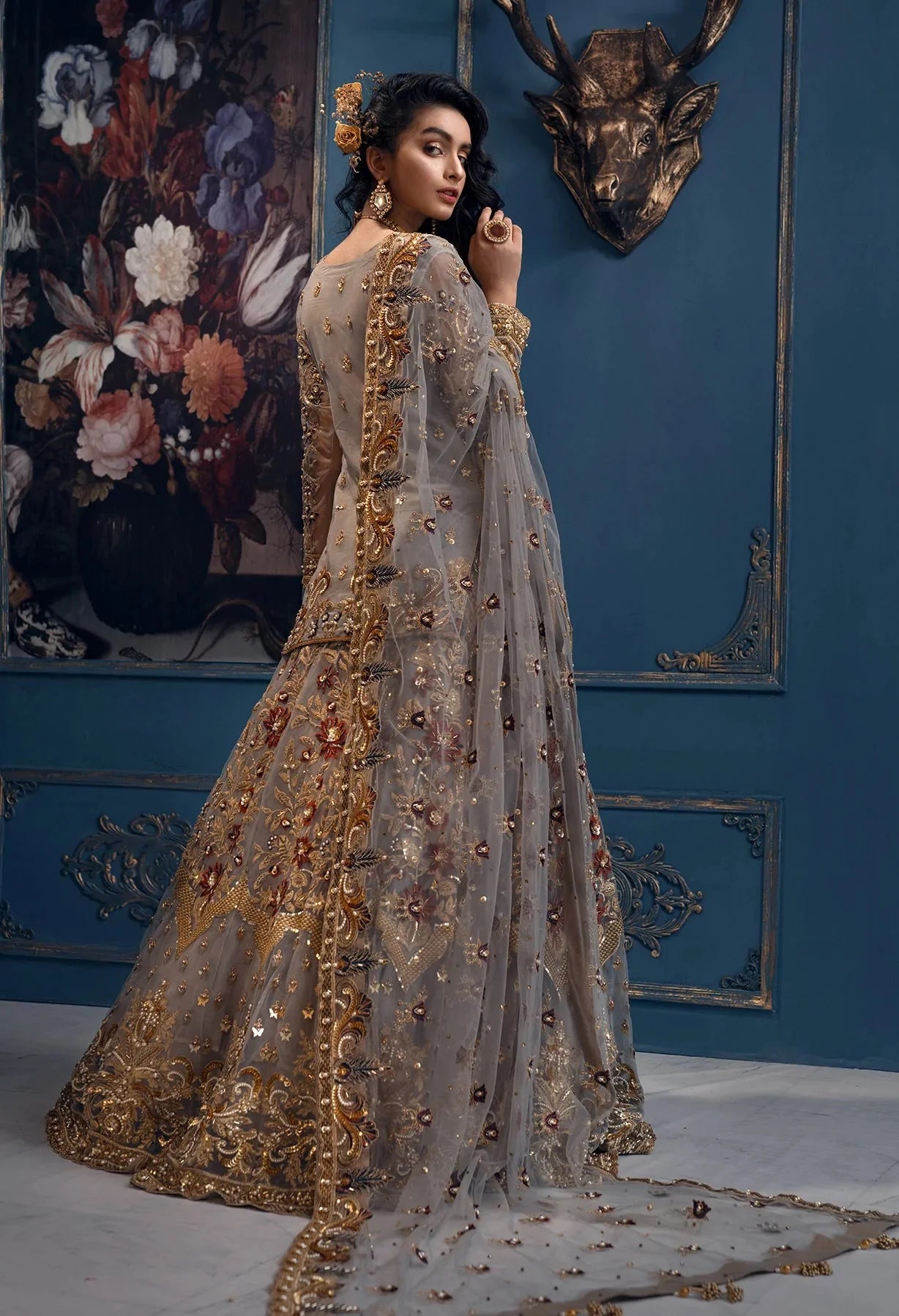 Akbar Aslam | Orphic Bridals | Queen Bee AAB-1403 - Official Akbar Aslam stockist in UK - Sakeena London