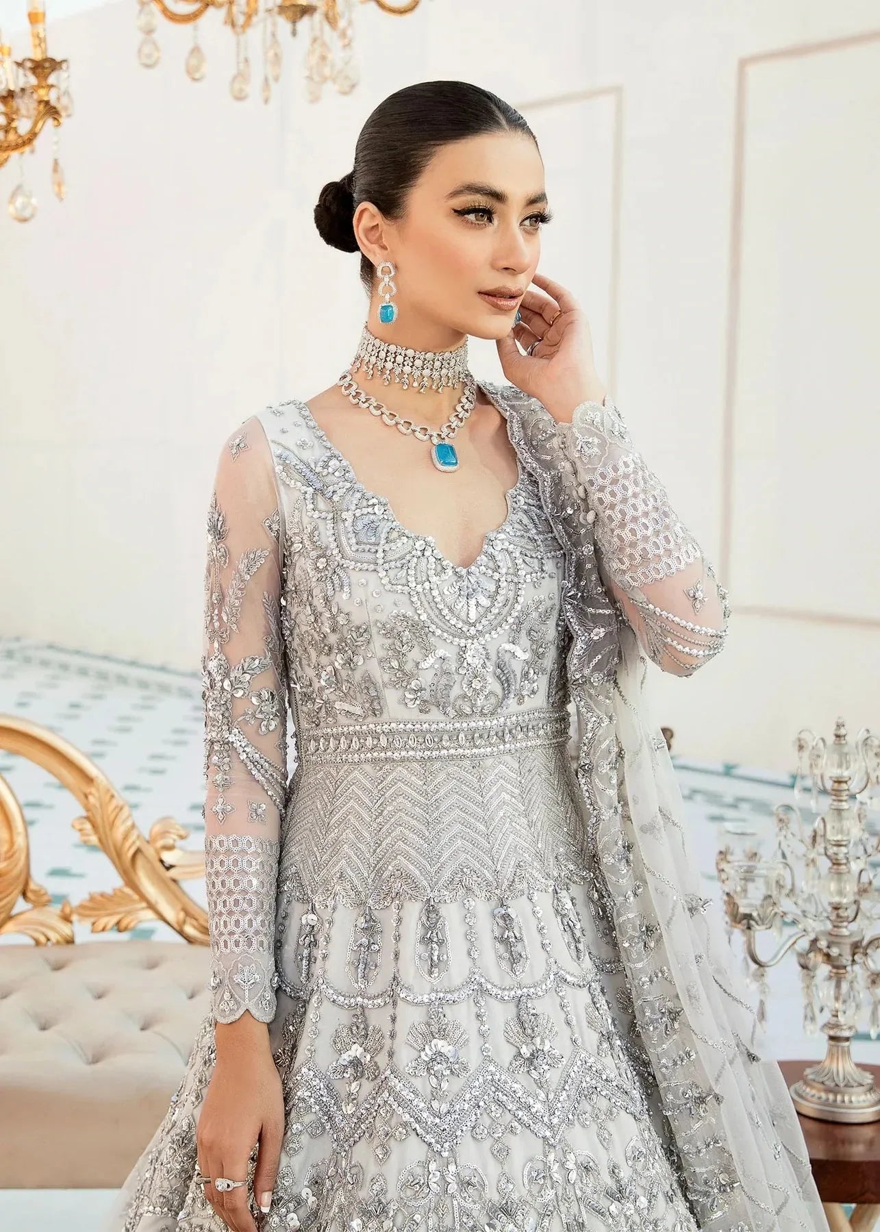Akbar Aslam | Orphic Bridals | Slate - Official Akbar Aslam stockist in UK - Sakeena London