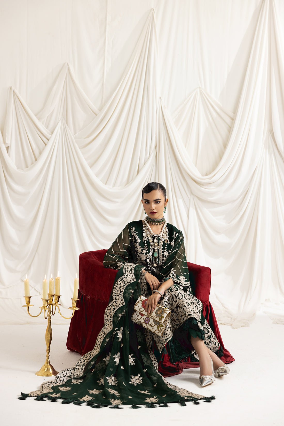 Alizeh | Formals Collection | Clara B (GREEN) - Official Alizeh stockist in UK - Sakeena London