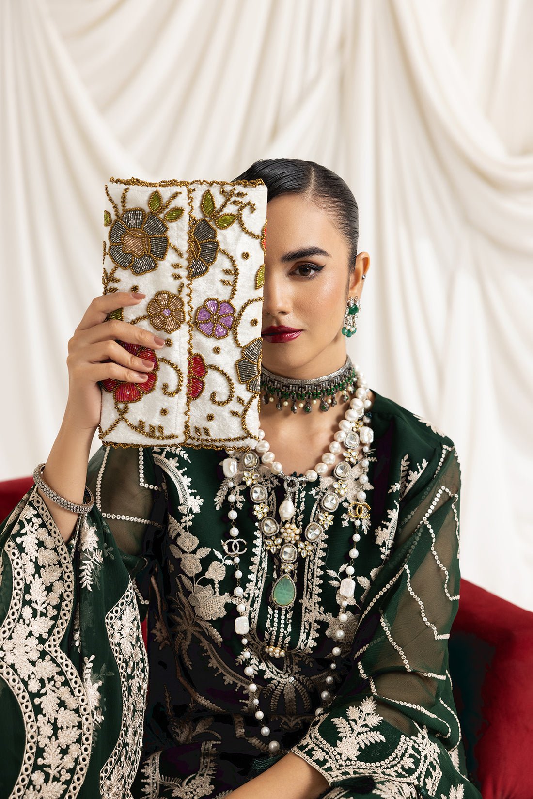 Alizeh | Formals Collection | Clara B (GREEN) - Official Alizeh stockist in UK - Sakeena London