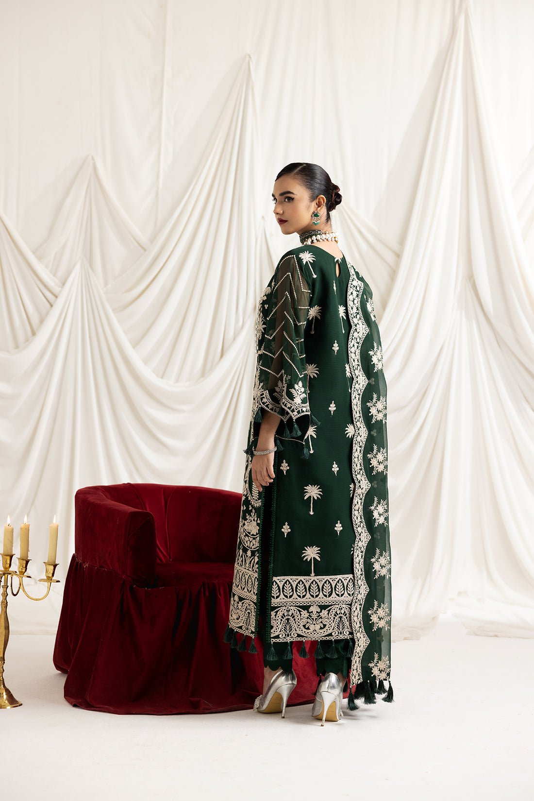 Alizeh | Formals Collection | Clara B (GREEN) - Official Alizeh stockist in UK - Sakeena London