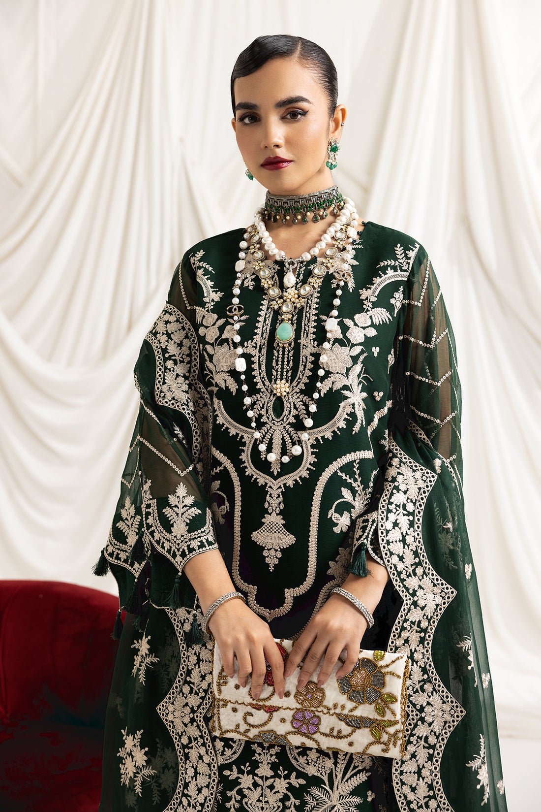Alizeh | Formals Collection | Clara B (GREEN) - Official Alizeh stockist in UK - Sakeena London