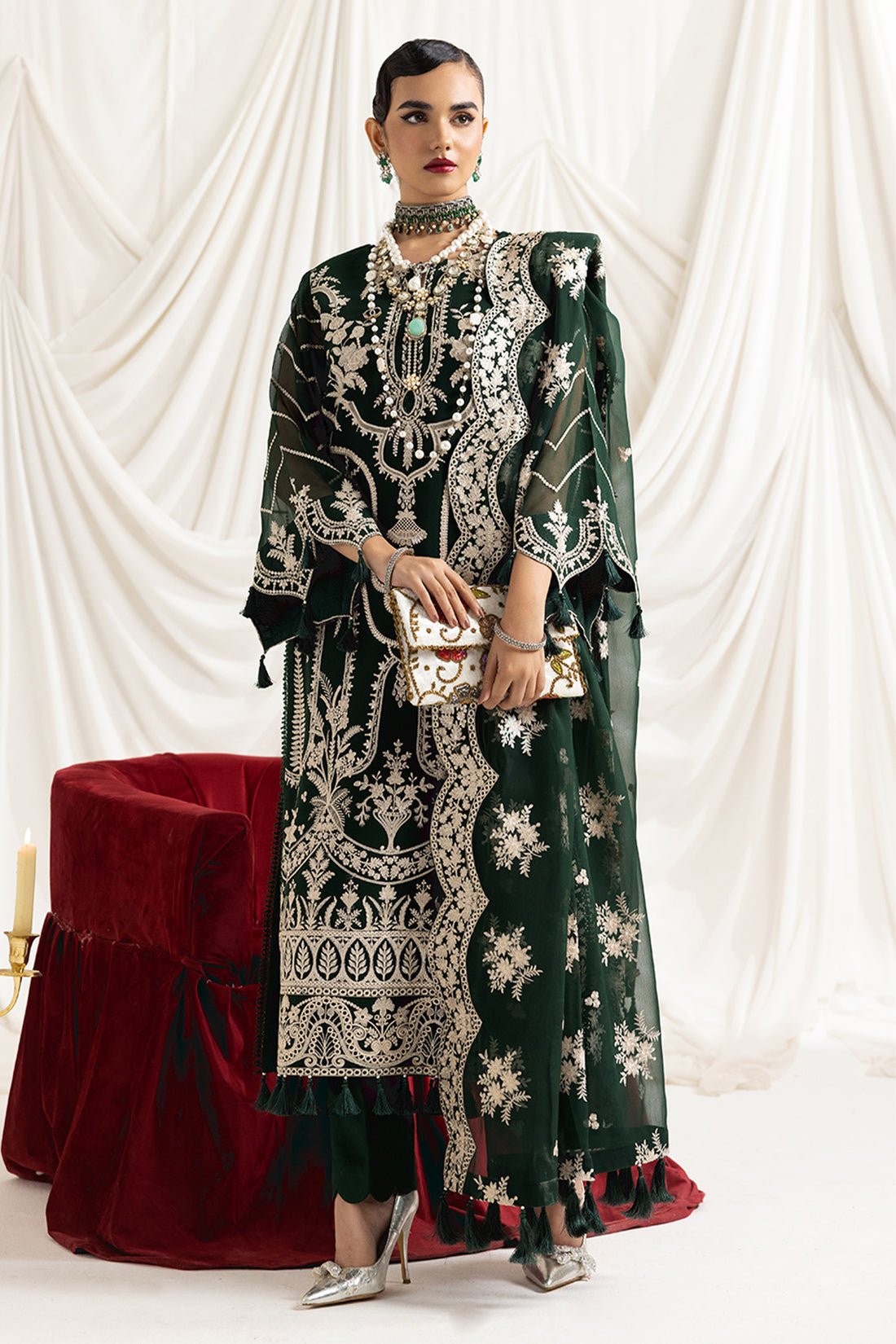Alizeh | Formals Collection | Clara B (GREEN) - Official Alizeh stockist in UK - Sakeena London