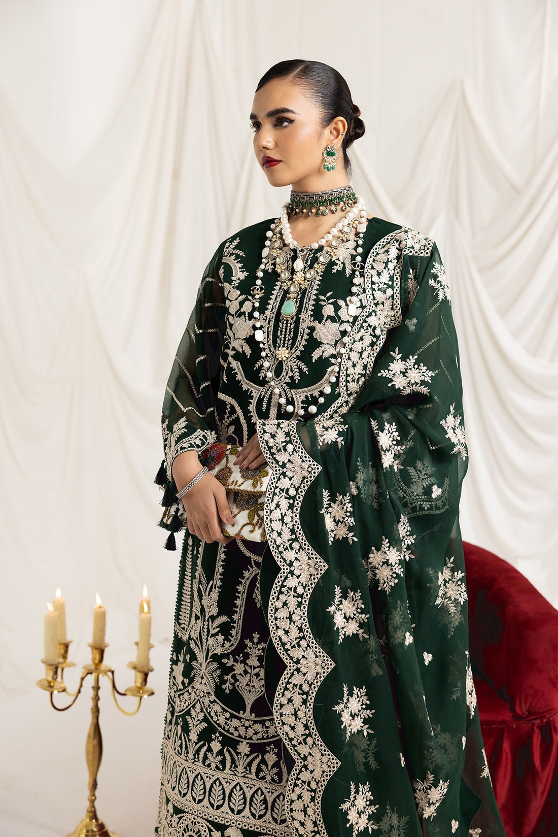 Alizeh | Formals Collection | Clara B (GREEN) - Official Alizeh stockist in UK - Sakeena London