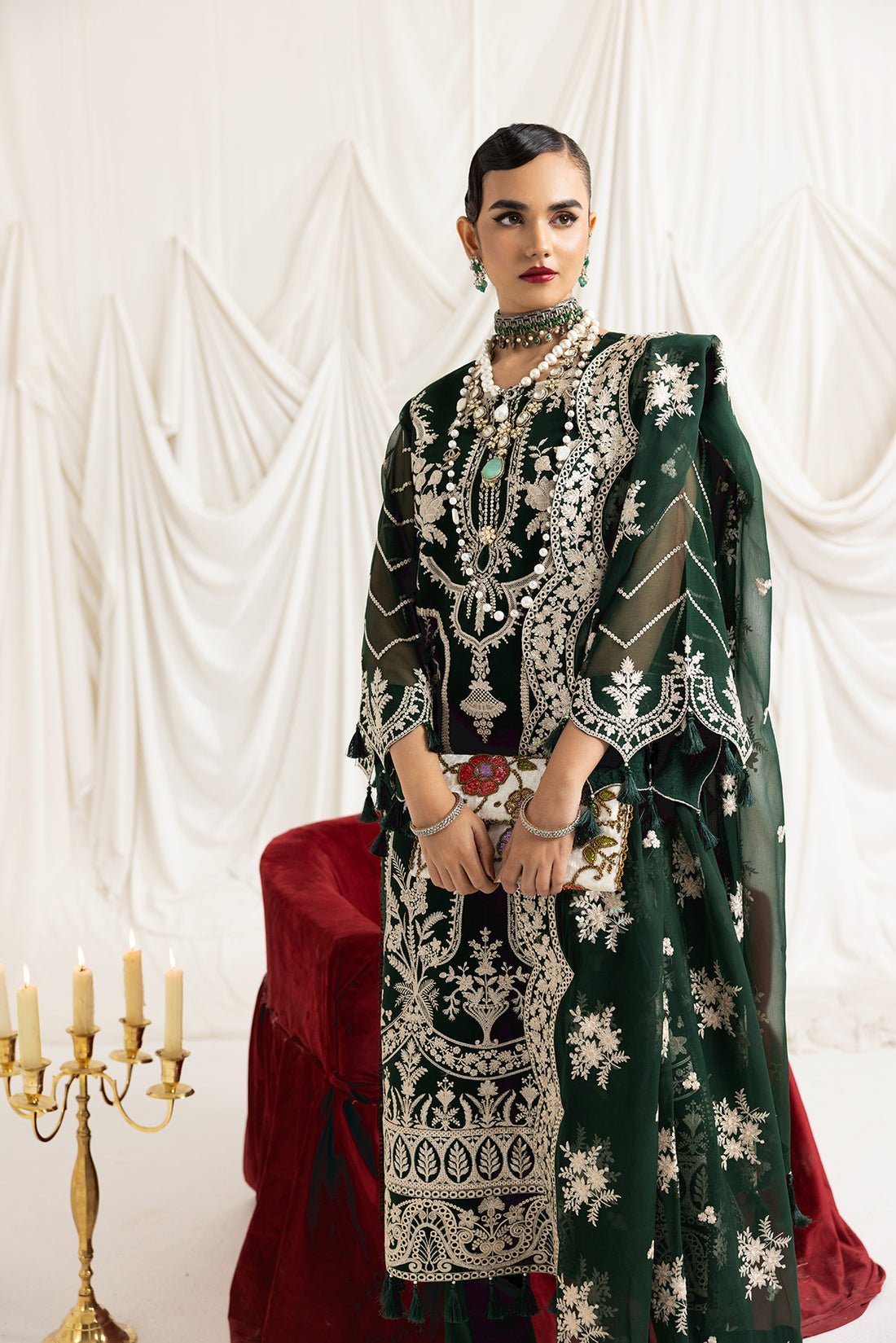 Alizeh | Formals Collection | Clara B (GREEN) - Official Alizeh stockist in UK - Sakeena London