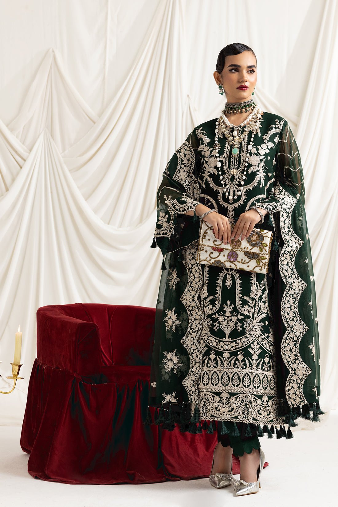 Alizeh | Formals Collection | Clara B (GREEN) - Official Alizeh stockist in UK - Sakeena London