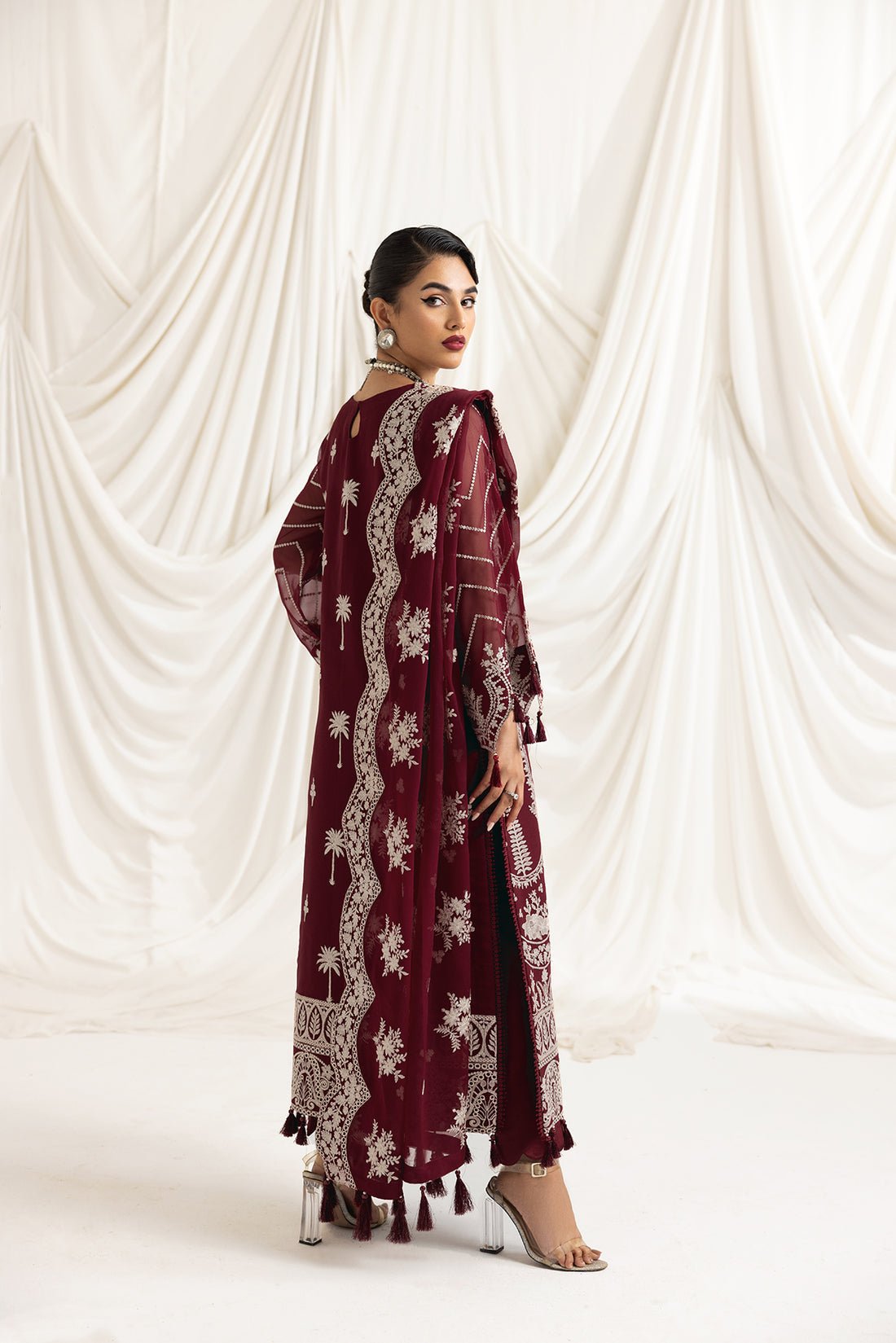 Alizeh | Formals Collection | Clara C (MAROON) - Official Alizeh stockist in UK - Sakeena London