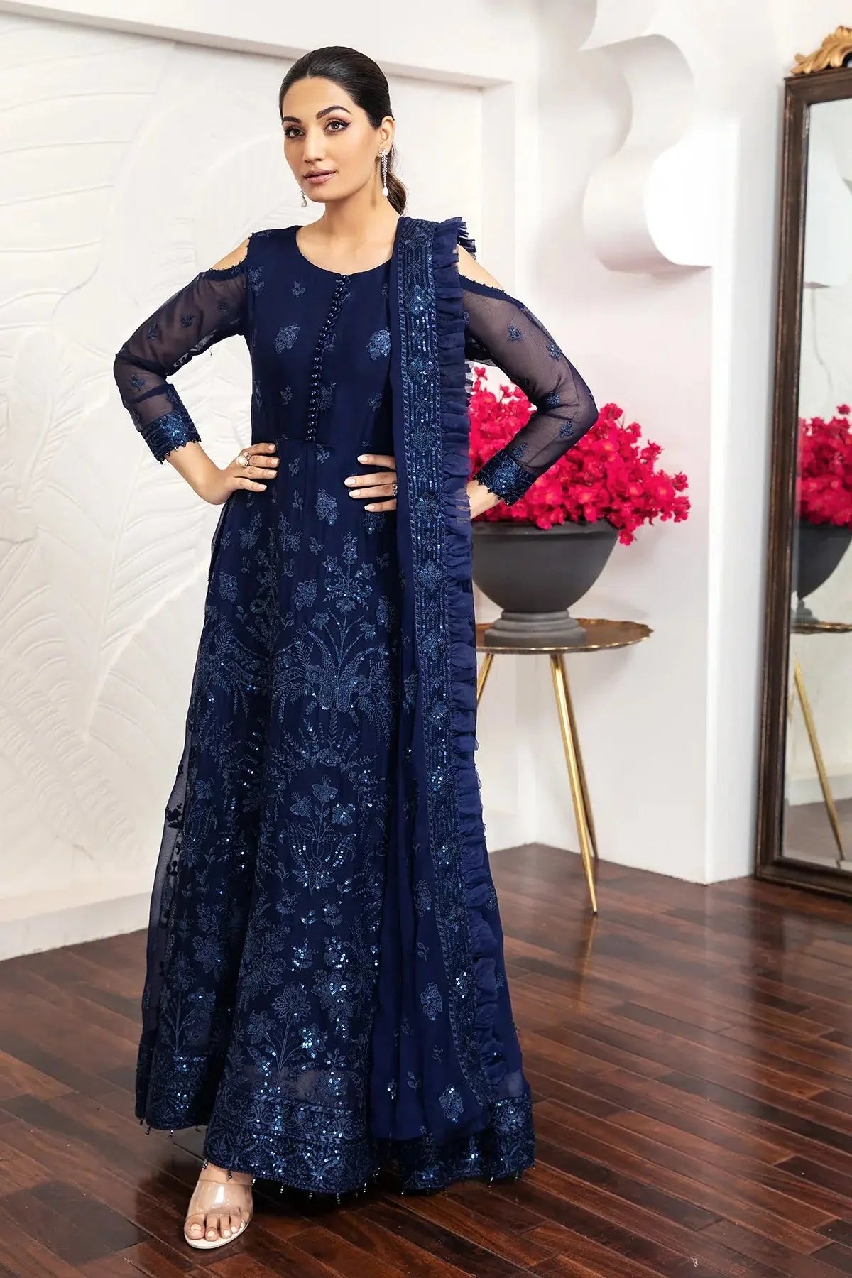 Alizeh | Formals Collection | Glace Blue - Official Alizeh stockist in UK - Sakeena London