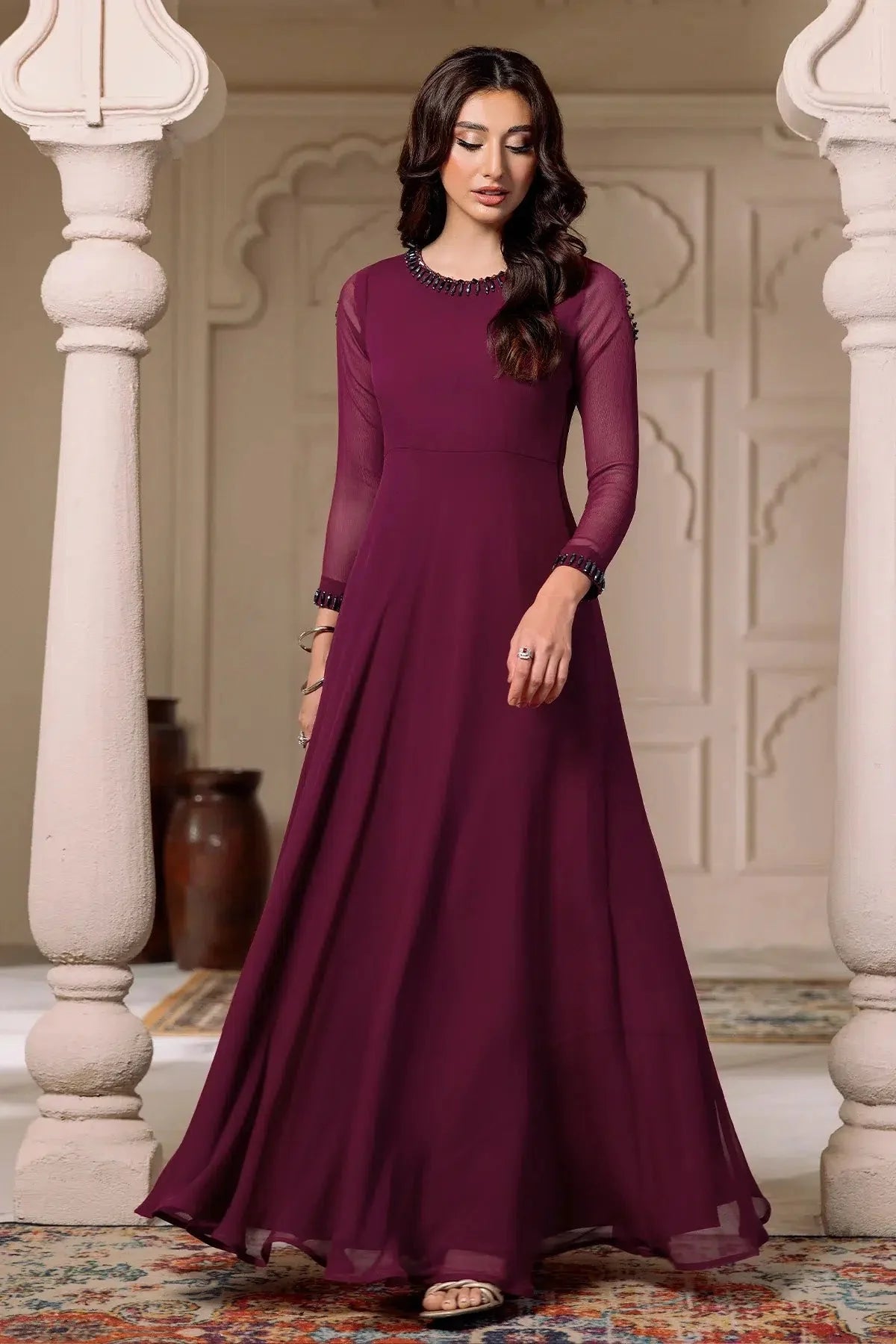 Alizeh | Formals Collection | Magenta 3 piece - RTW1013 - Official Alizeh stockist in UK - Sakeena London