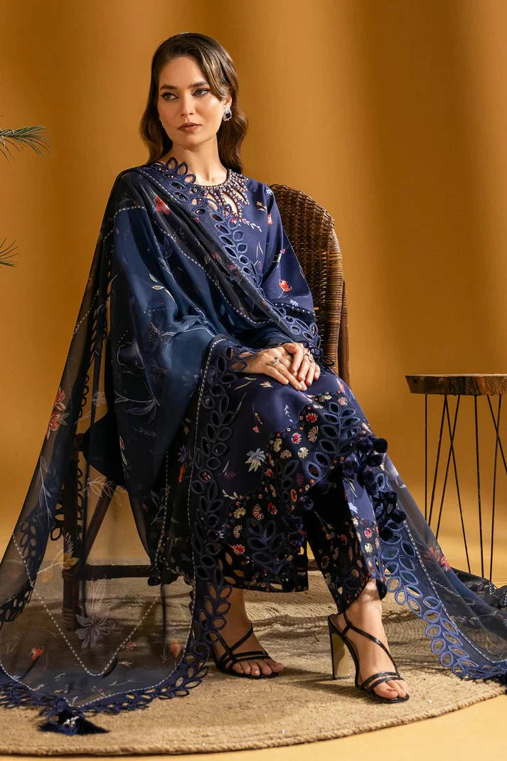 Alizeh | Maahi Embroidered Lawn | Iris - Official Alizeh stockist in UK - Sakeena London