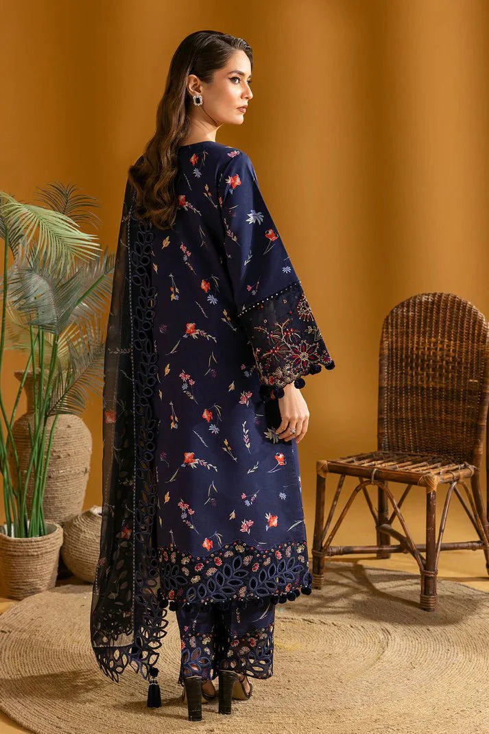Alizeh | Maahi Embroidered Lawn | Iris - Official Alizeh stockist in UK - Sakeena London