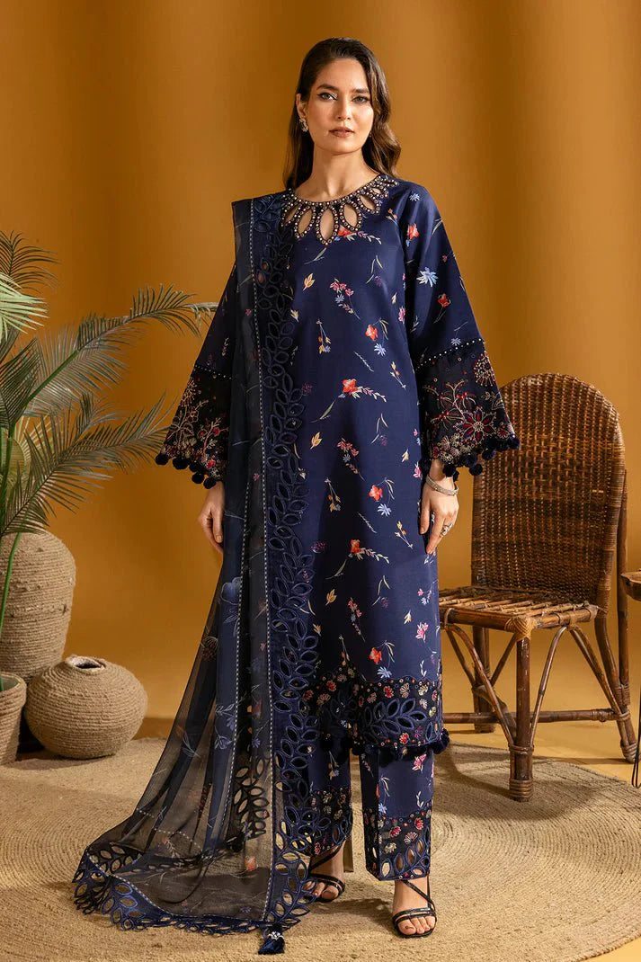 Alizeh | Maahi Embroidered Lawn | Iris - Official Alizeh stockist in UK - Sakeena London