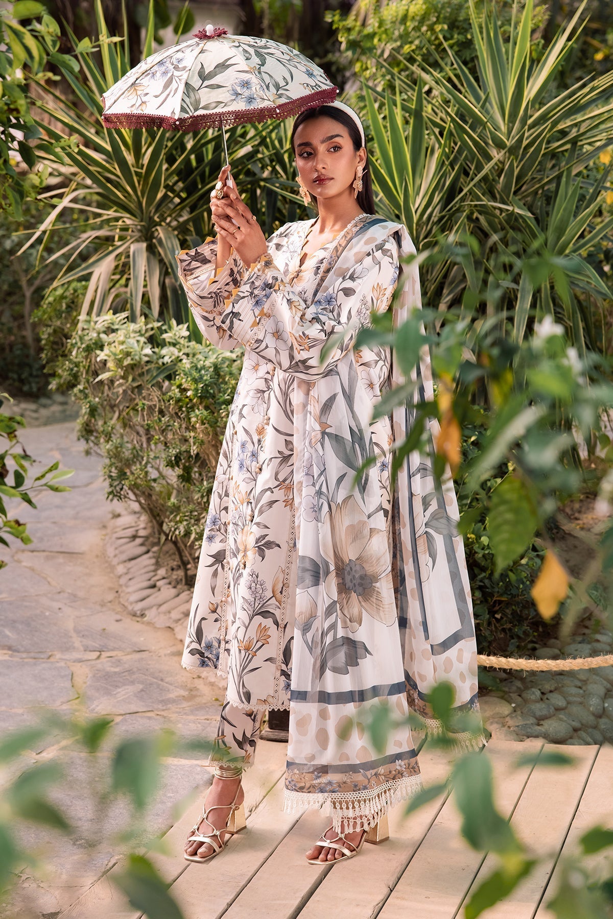 Alizeh | Sheen Lawn Prints 24 | GARDENIA - Official Alizeh stockist in UK - Sakeena London