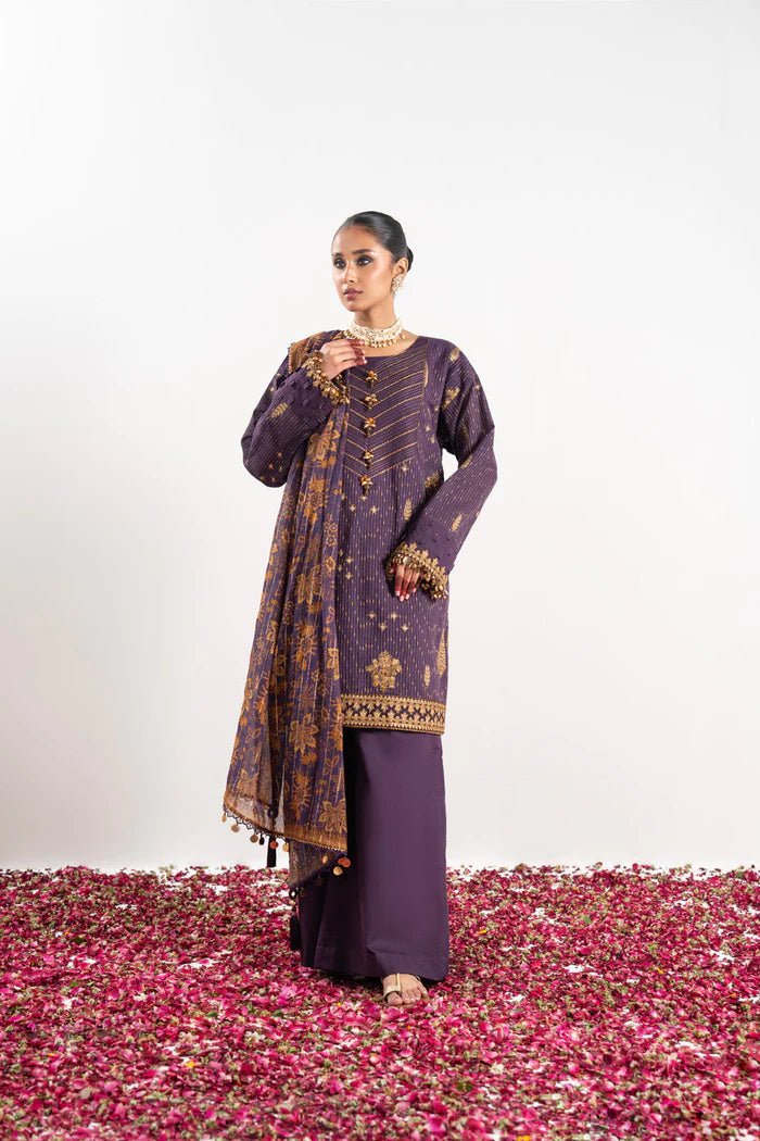 Alkaram | Festive Collection | FC-W-13D-23-3-Purple - Official Alkaram stockist in UK - Sakeena London