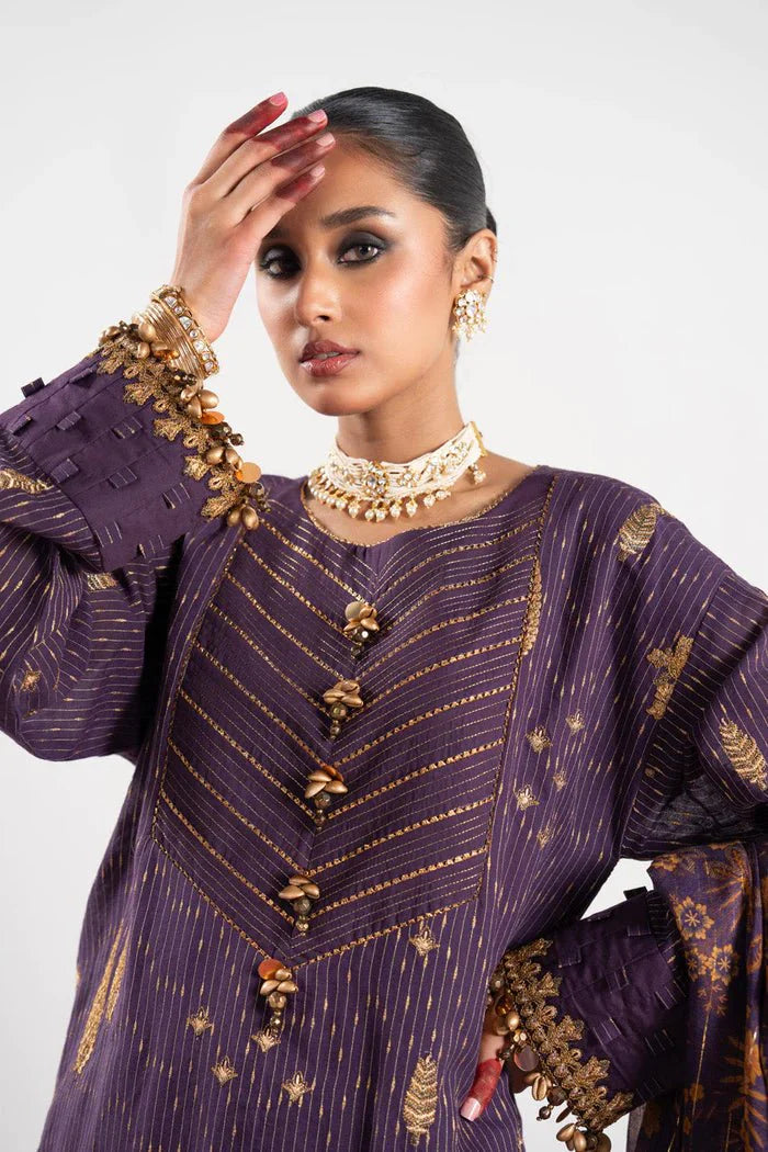 Alkaram | Festive Collection | FC-W-13D-23-3-Purple - Official Alkaram stockist in UK - Sakeena London