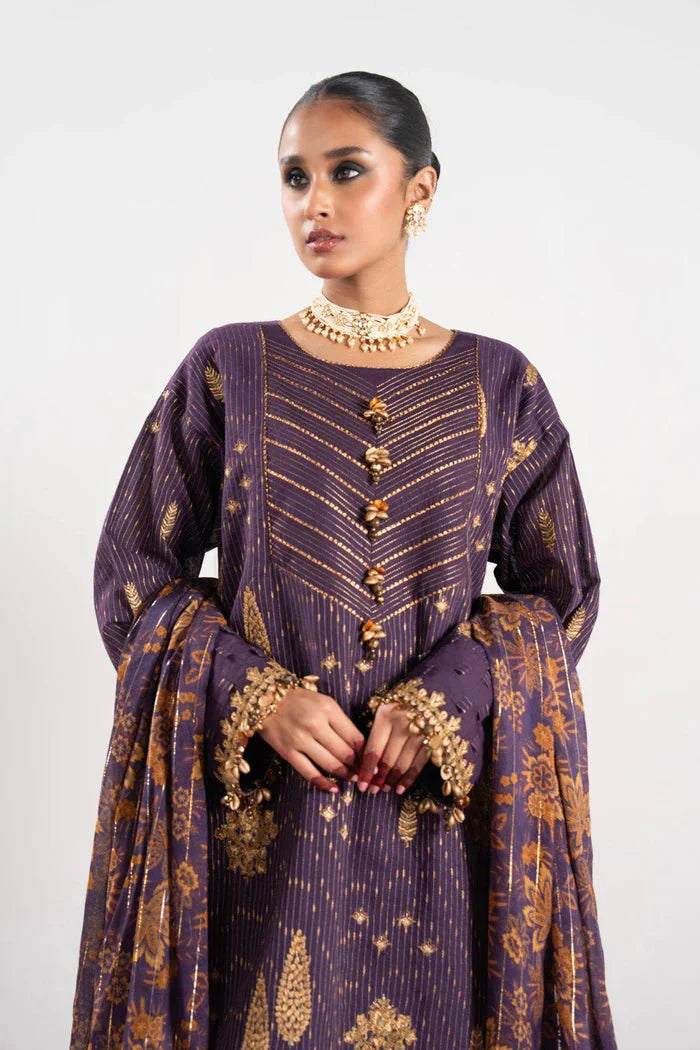 Alkaram | Festive Collection | FC-W-13D-23-3-Purple - Official Alkaram stockist in UK - Sakeena London