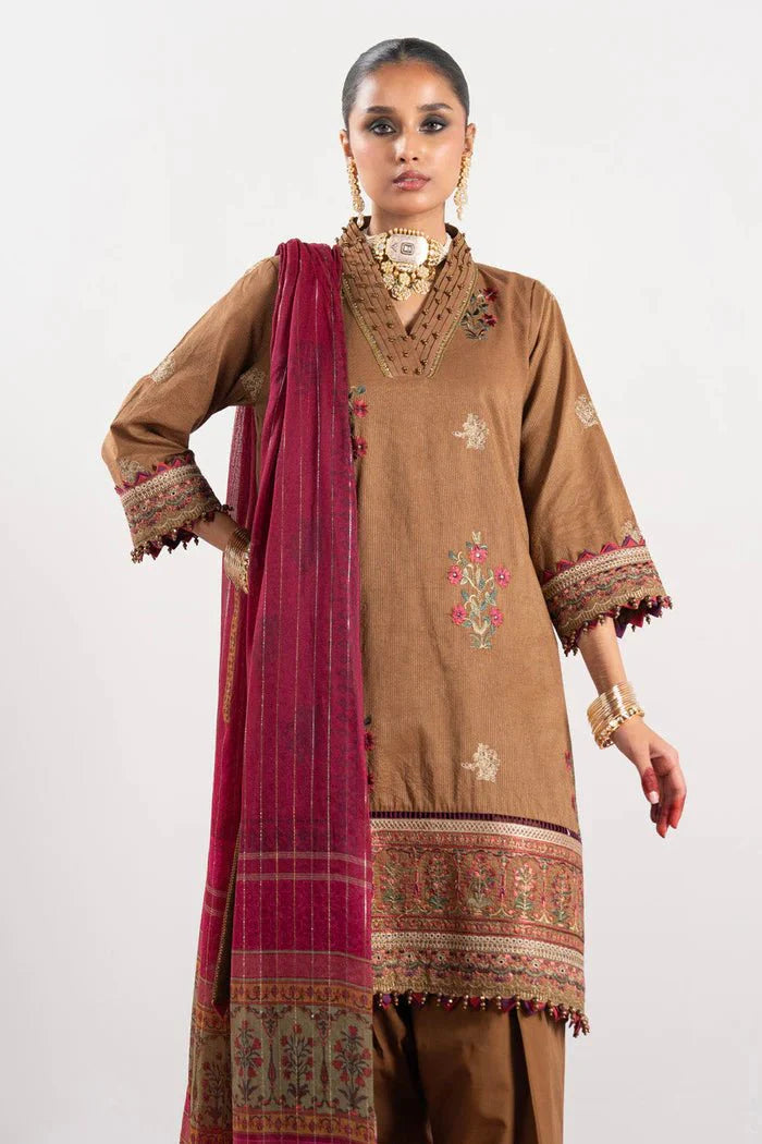 Alkaram | Festive Collection | FC-W-14D-23-3-Brown - Official Alkaram stockist in UK - Sakeena London