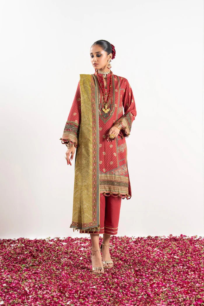 Alkaram | Festive Collection | FC-W-19G-23-3-Red - Official Alkaram stockist in UK - Sakeena London