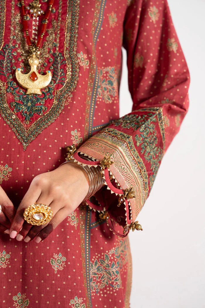 Alkaram | Festive Collection | FC-W-19G-23-3-Red - Official Alkaram stockist in UK - Sakeena London