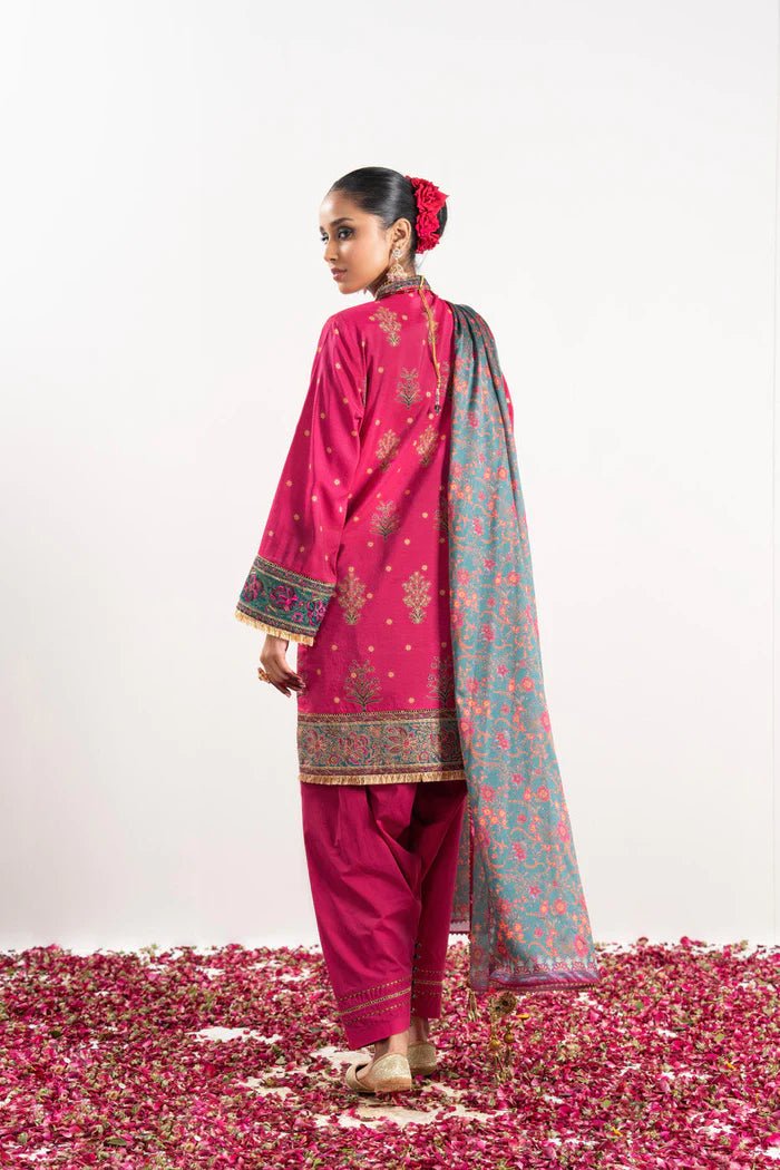 Alkaram | Festive Collection | FC-W-21H-23-3-Hot Pink - Official Alkaram stockist in UK - Sakeena London