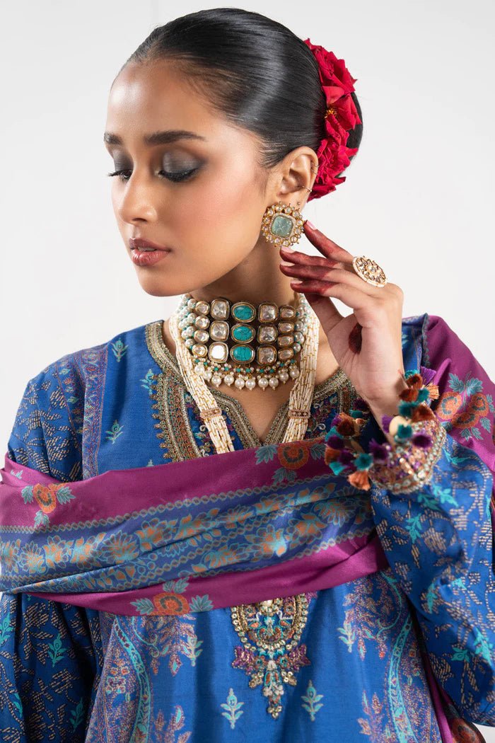 Alkaram | Festive Collection | FC-W-22H-23-3-Royal Blue - Official Alkaram stockist in UK - Sakeena London
