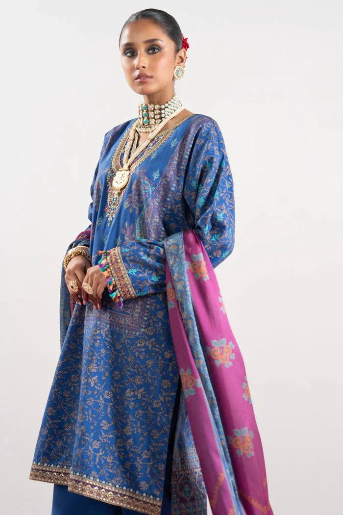 Alkaram | Festive Collection | FC-W-22H-23-3-Royal Blue - Official Alkaram stockist in UK - Sakeena London