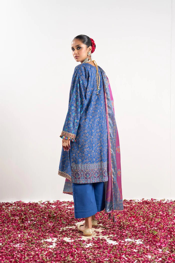Alkaram | Festive Collection | FC-W-22H-23-3-Royal Blue - Official Alkaram stockist in UK - Sakeena London