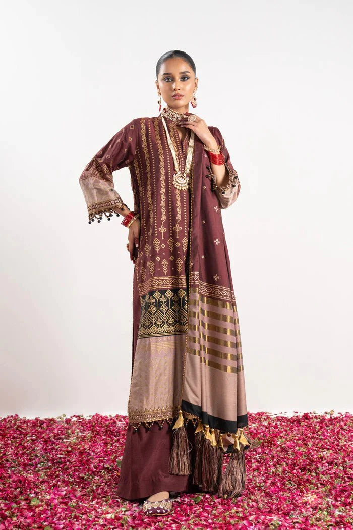 Alkaram | Festive Collection | FC-W-24I-23-3-Maroon Red - Official Alkaram stockist in UK - Sakeena London