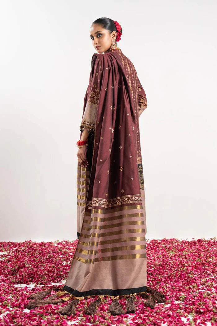 Alkaram | Festive Collection | FC-W-24I-23-3-Maroon Red - Official Alkaram stockist in UK - Sakeena London