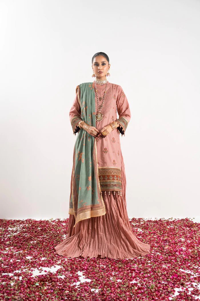 Alkaram | Festive Collection | FC-W-26J-23-3-KASHMIRI PINK - Official Alkaram stockist in UK - Sakeena London