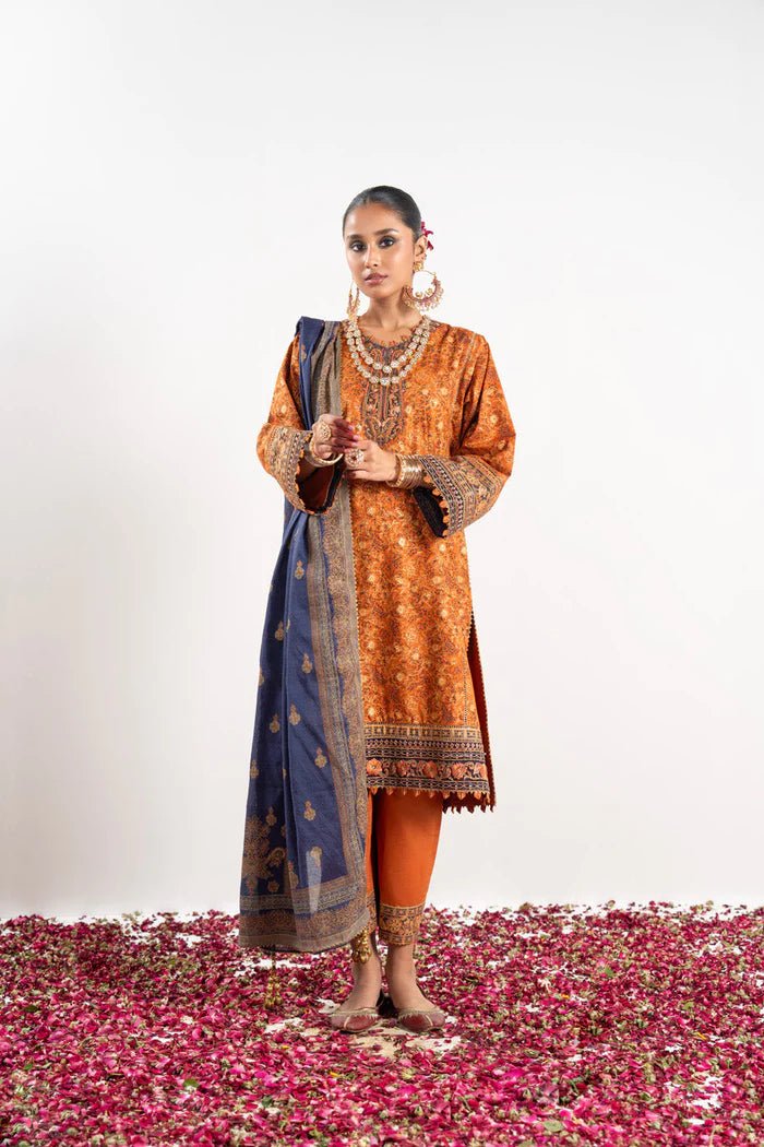 Alkaram | Festive Collection | FC-W-27J-23-3-Orange - Official Alkaram stockist in UK - Sakeena London