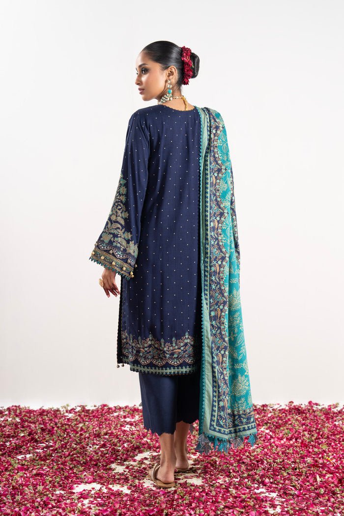 Alkaram | Festive Collection | FC-W-29K-23-3-Dark Blue - Official Alkaram stockist in UK - Sakeena London