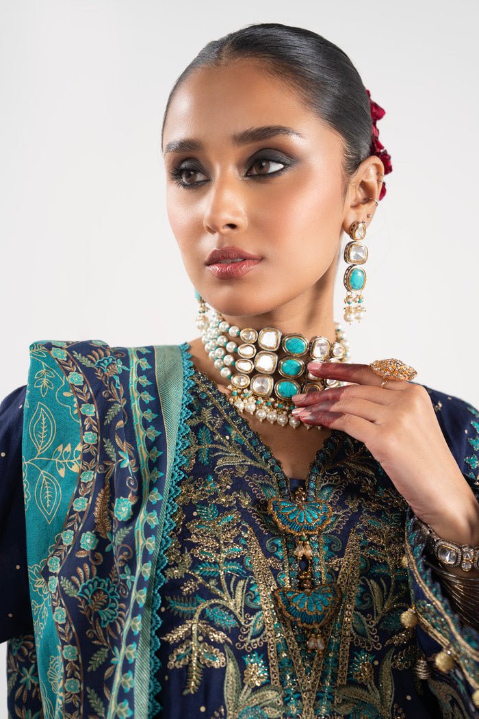 Alkaram | Festive Collection | FC-W-29K-23-3-Dark Blue - Official Alkaram stockist in UK - Sakeena London