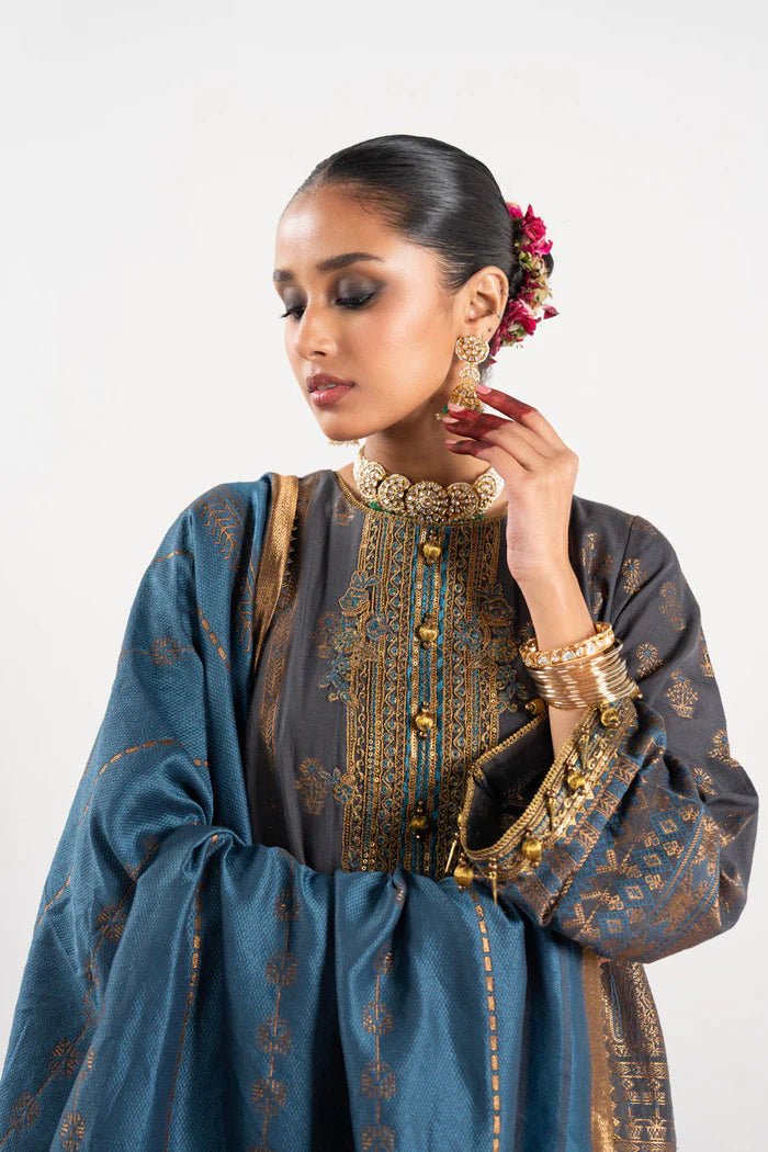 Alkaram | Festive Collection | FC-W-2A-23-3-Grey - Official Alkaram stockist in UK - Sakeena London