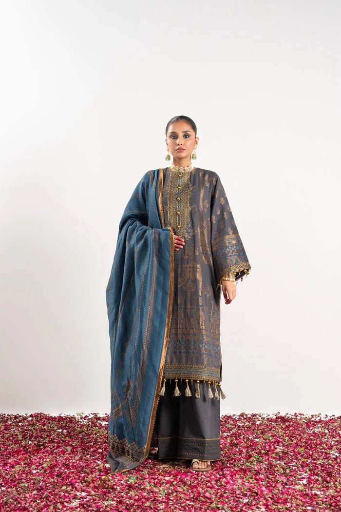 Alkaram | Festive Collection | FC-W-2A-23-3-Grey - Official Alkaram stockist in UK - Sakeena London