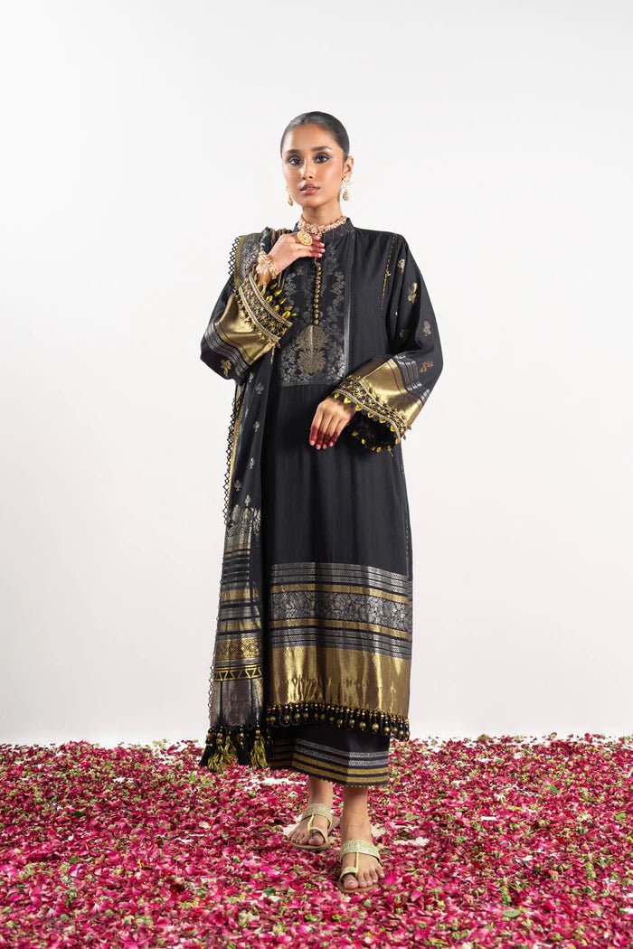 Alkaram | Festive Collection | FC-W-4A-23-3-Black - Official Alkaram stockist in UK - Sakeena London