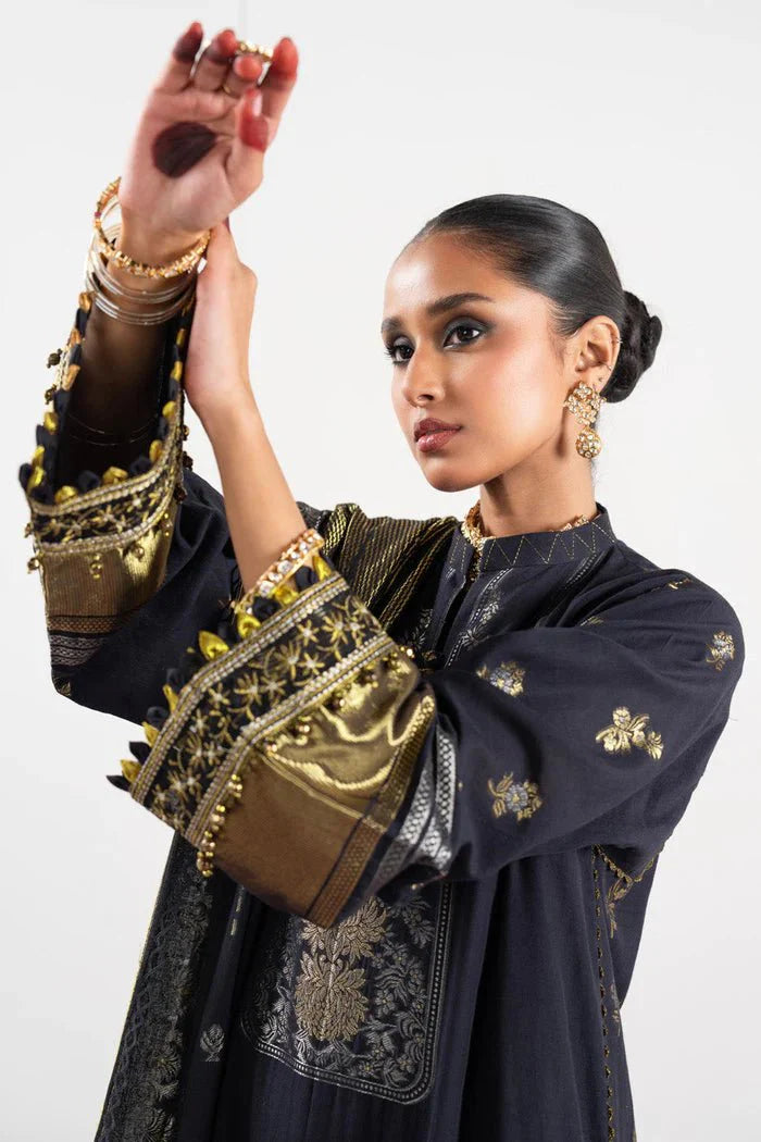 Alkaram | Festive Collection | FC-W-4A-23-3-Black - Official Alkaram stockist in UK - Sakeena London