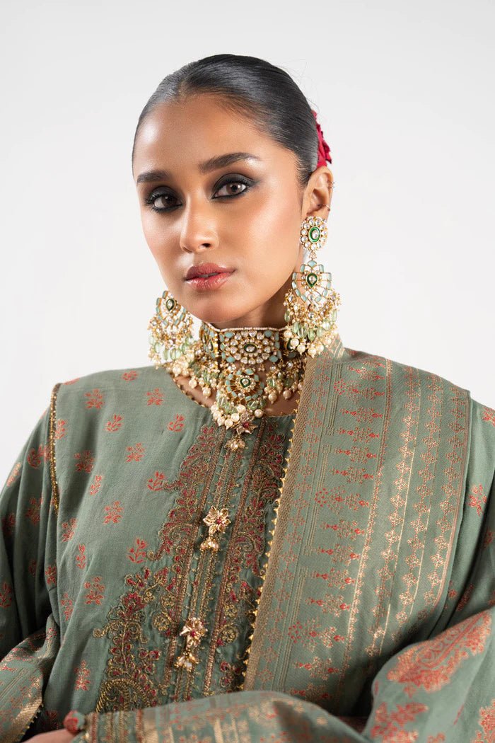 Alkaram | Festive Collection | FC-W-5A-23-3-Sage - Official Alkaram stockist in UK - Sakeena London