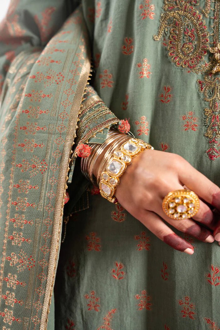Alkaram | Festive Collection | FC-W-5A-23-3-Sage - Official Alkaram stockist in UK - Sakeena London