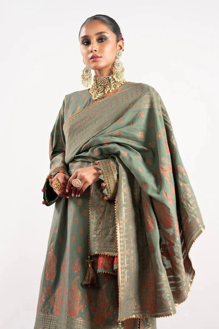 Alkaram | Festive Collection | FC-W-5A-23-3-Sage - Official Alkaram stockist in UK - Sakeena London