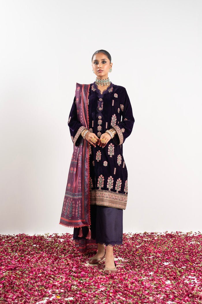 Alkaram | Festive Collection | FC-W-7B-23-3-Purple - Official Alkaram stockist in UK - Sakeena London