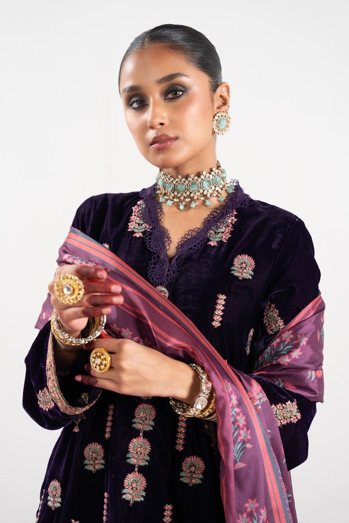 Alkaram | Festive Collection | FC-W-7B-23-3-Purple - Official Alkaram stockist in UK - Sakeena London