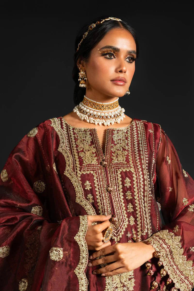 Alkaram | Heavy Formals 24 | HF-02-24-Maroon - Official Alkaram stockist in UK - Sakeena London