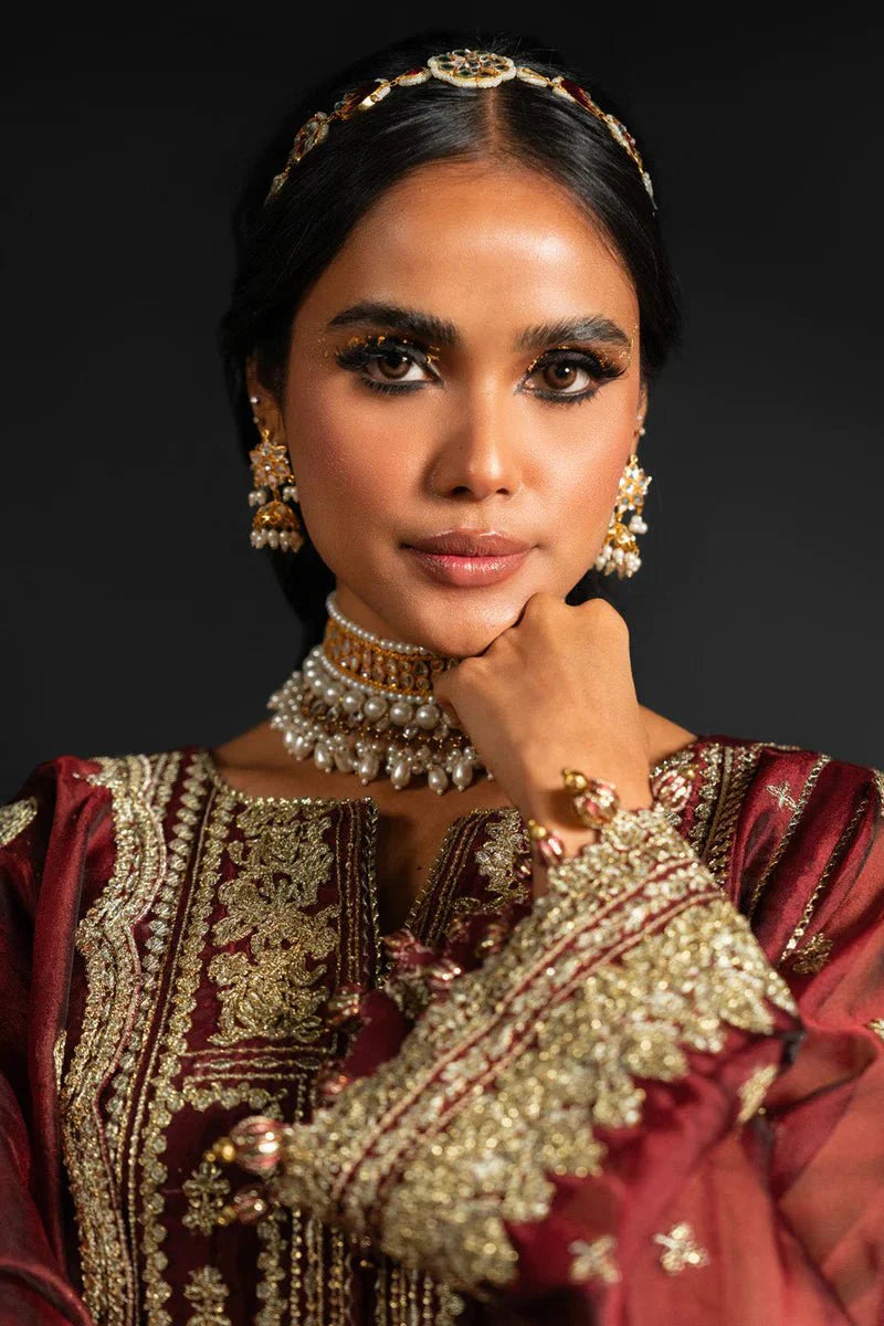 Alkaram | Heavy Formals 24 | HF-02-24-Maroon - Official Alkaram stockist in UK - Sakeena London